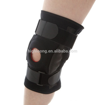 with steel spring adjustable knee support brace